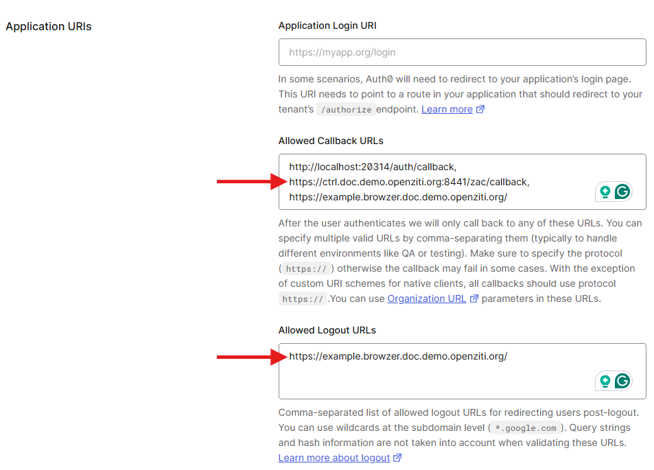 Auth0 callbacks